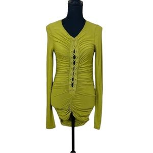 EUC Free People Front Lace-Up Ruched Tunic